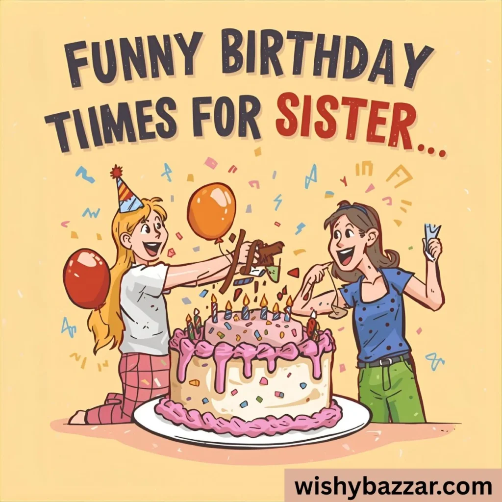 Funny Birthday Wishes for Sister