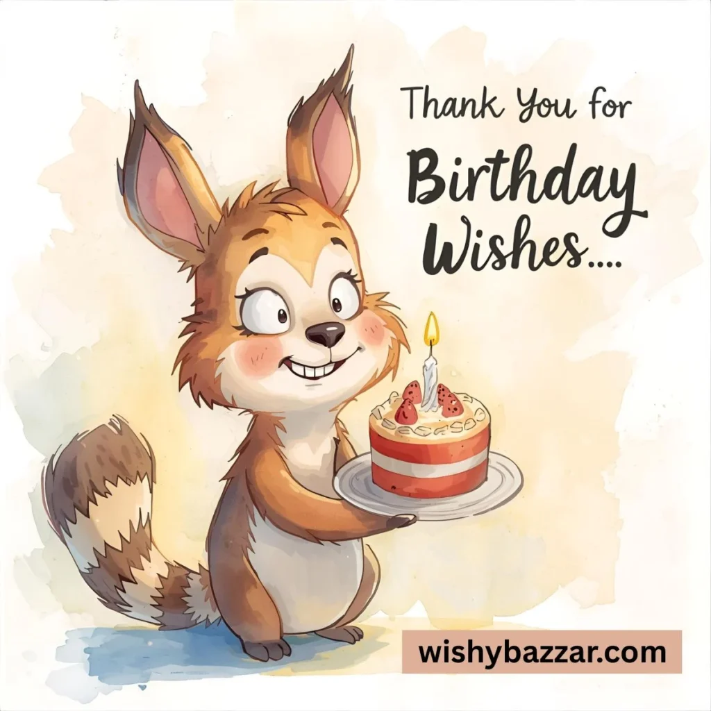 Funny Thank You for the Birthday Wishes