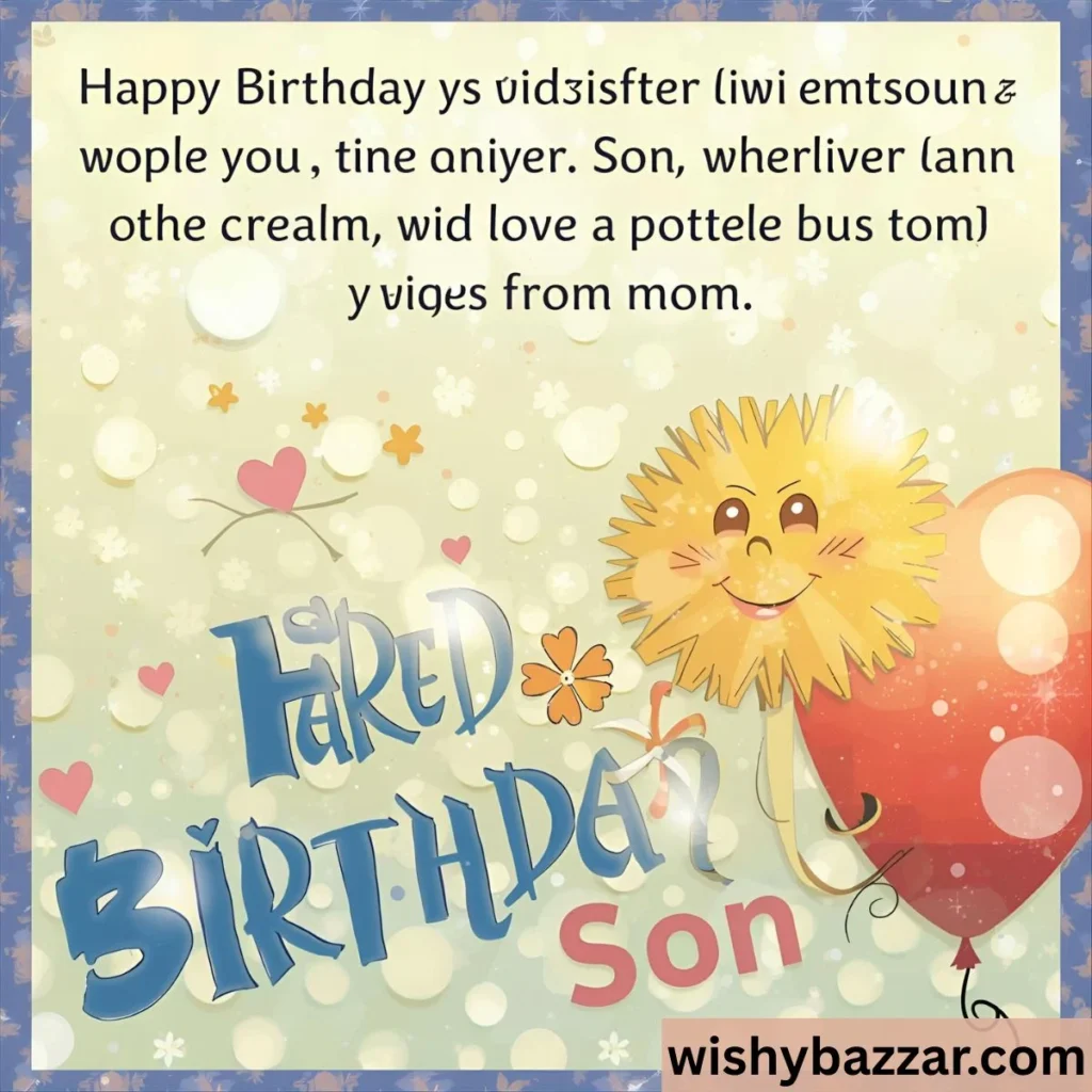 Emotional Birthday Wishes for Son from Mom