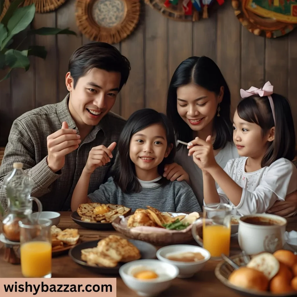 Family Wishes Over Breakfast