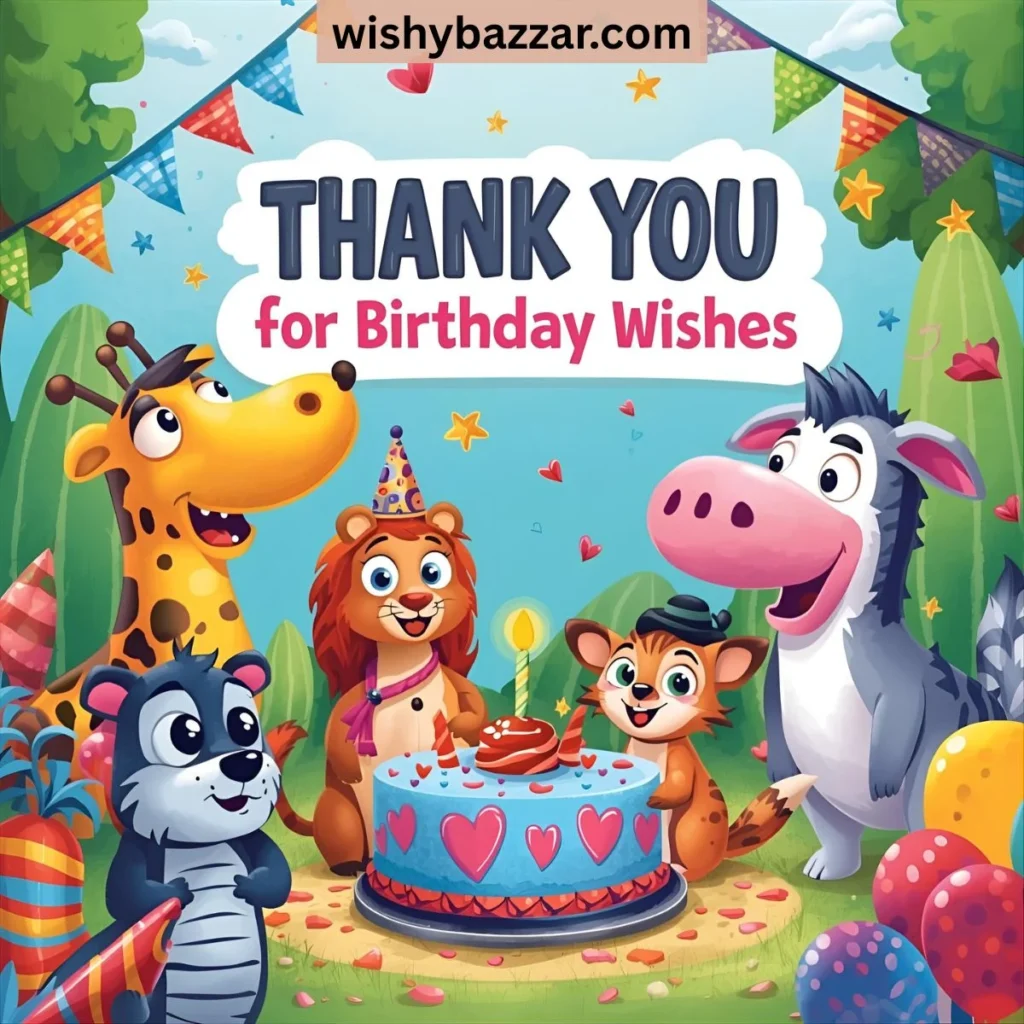 Funny Thank You for Birthday Wishes