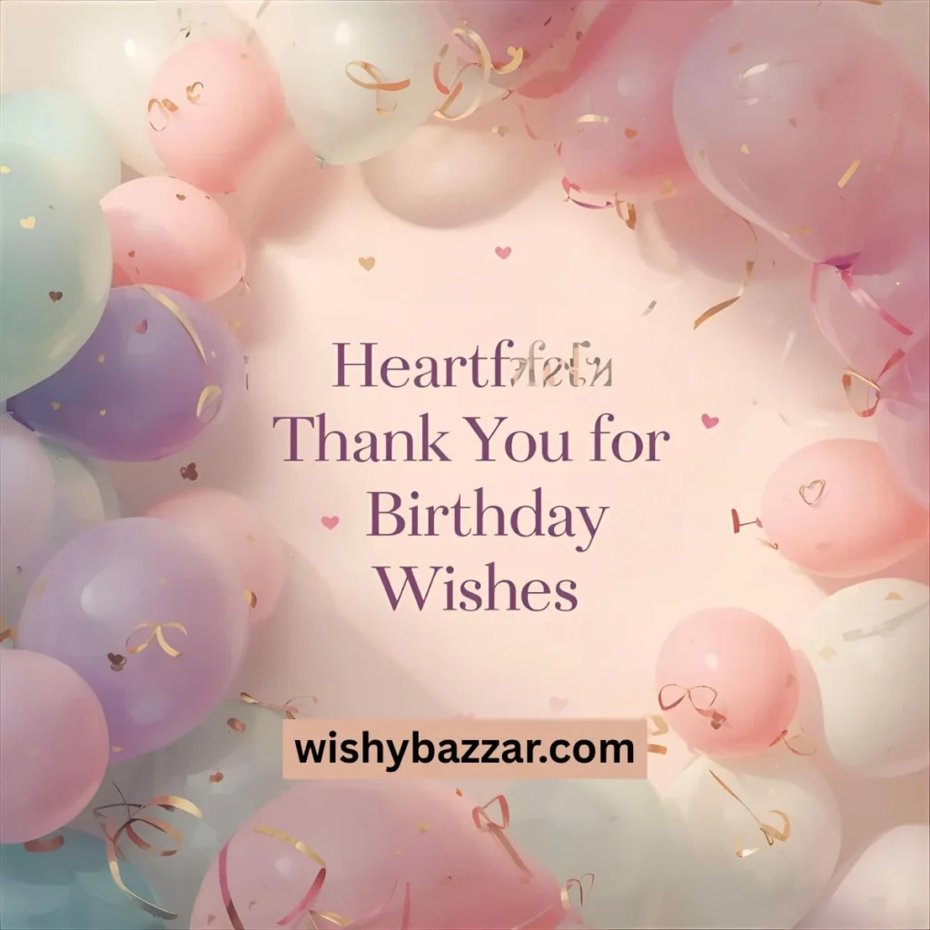 Heartfelt Thank You for the Birthday Wishes