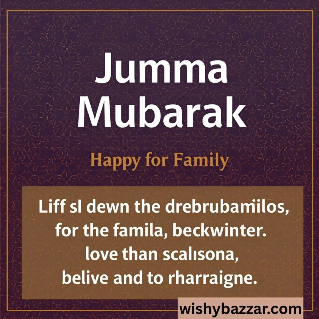 Jumma Mubarak Wishes for Family