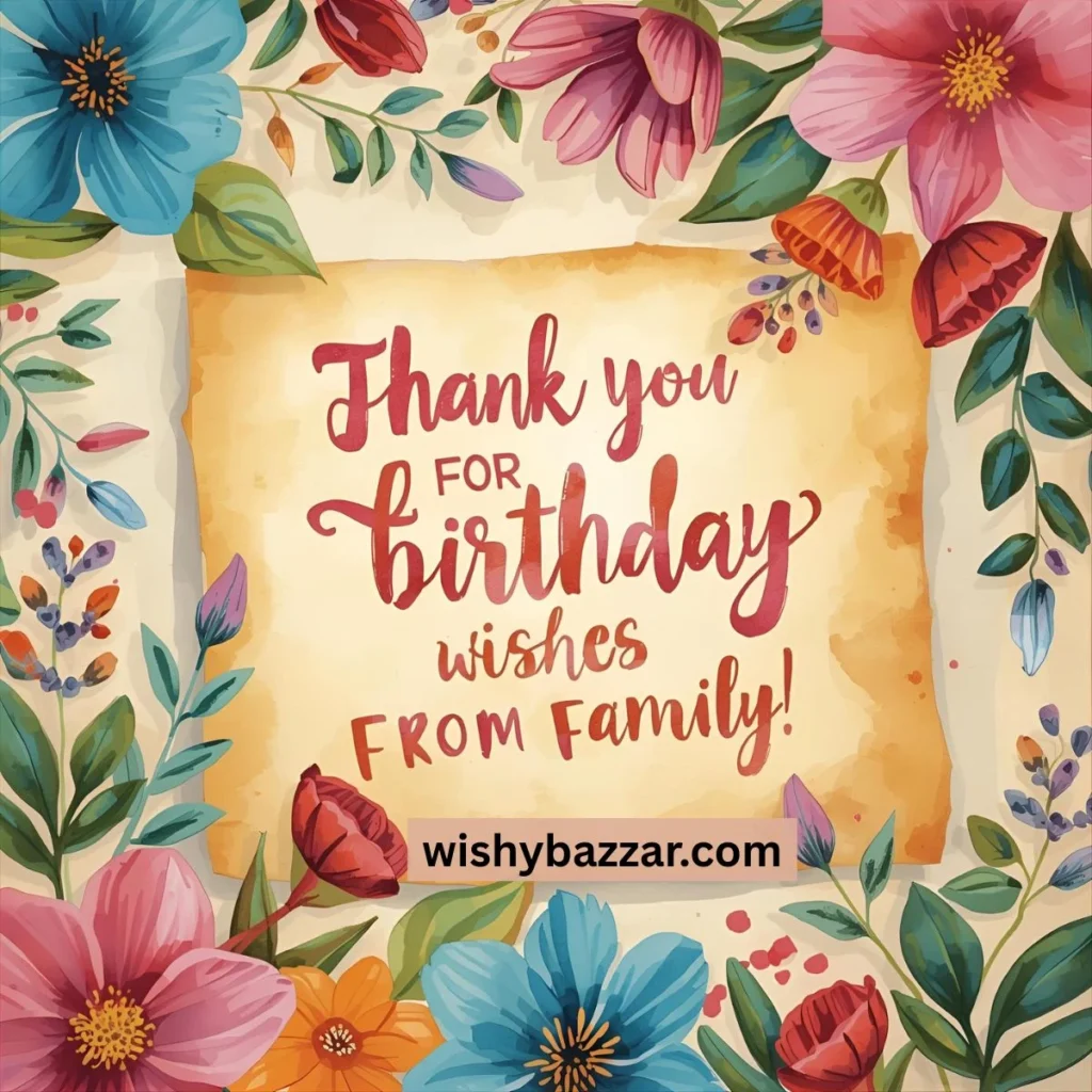 Thank You for Birthday Wishes from Family