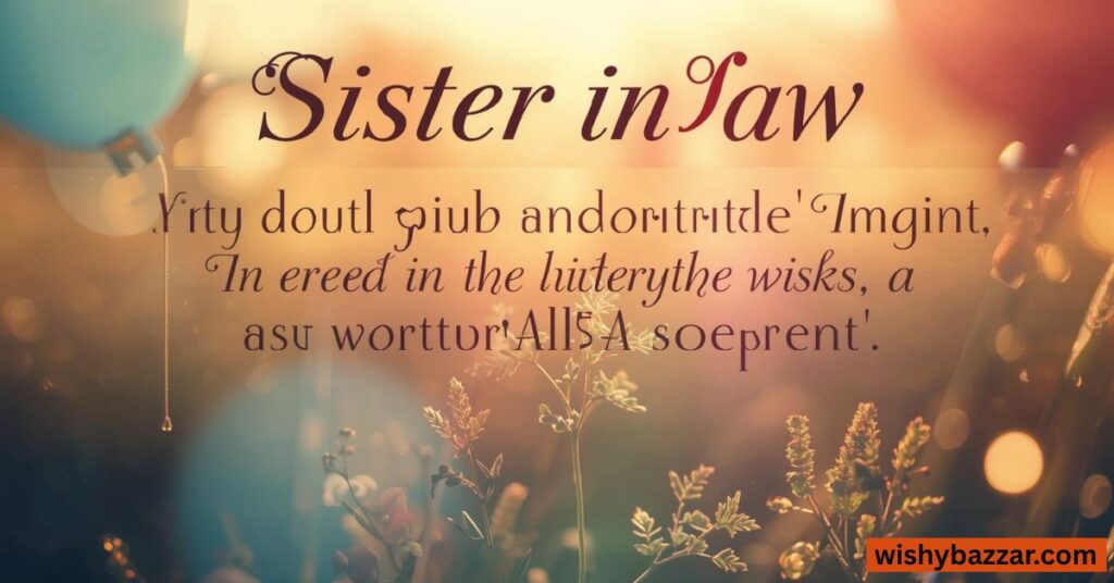Unique Sister-in-Law Birthday Wishes