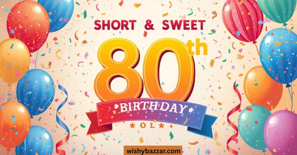 Short and Sweet 80th Birthday Wishes