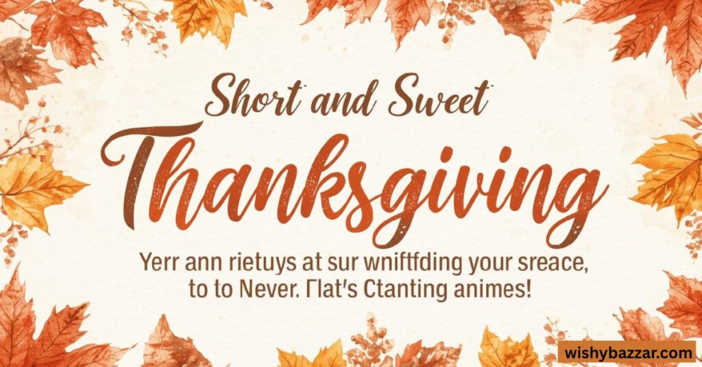 Short and Sweet Thanksgiving Wishes